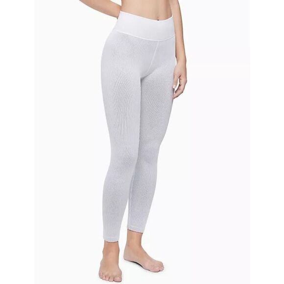 Calvin Klein Performance high waist Women's Thick Rib Leggings size L - Picture 1 of 8